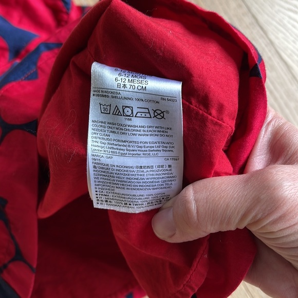 Baby Gap Navy and Red Heart Dress 6-12 months - Picture 5 of 6